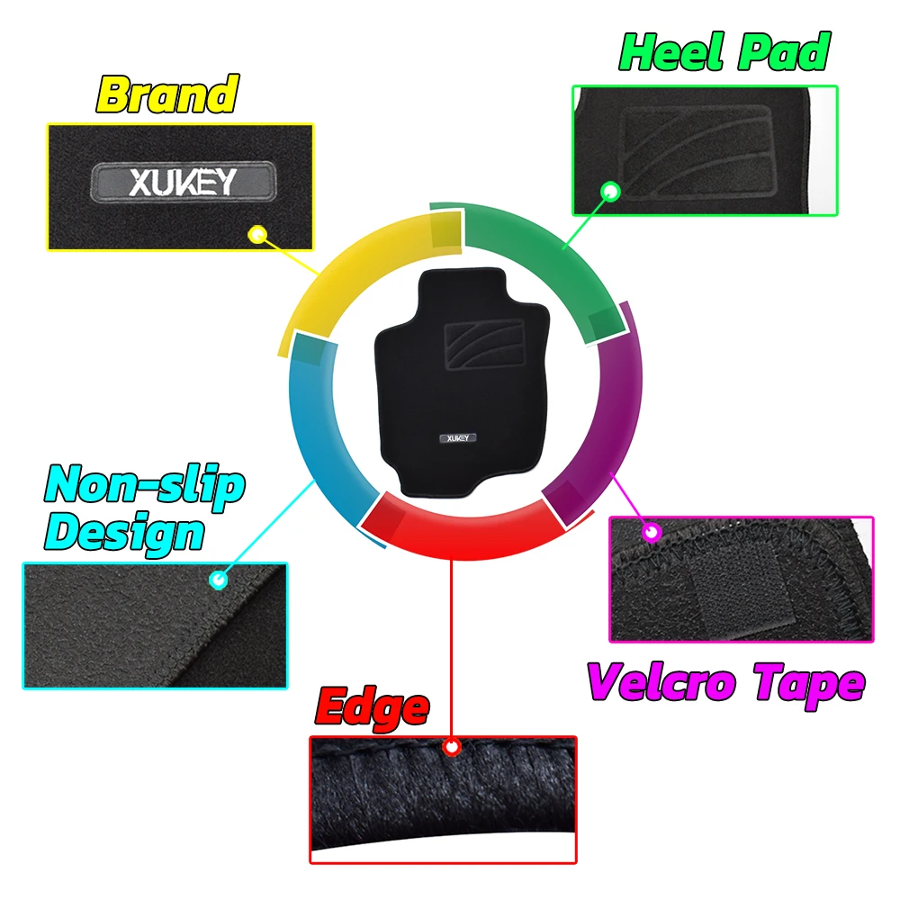 Напольный коврик для Ford Focus 2 2004 2010 LHD коврики подкладка нейлоновая резиновая