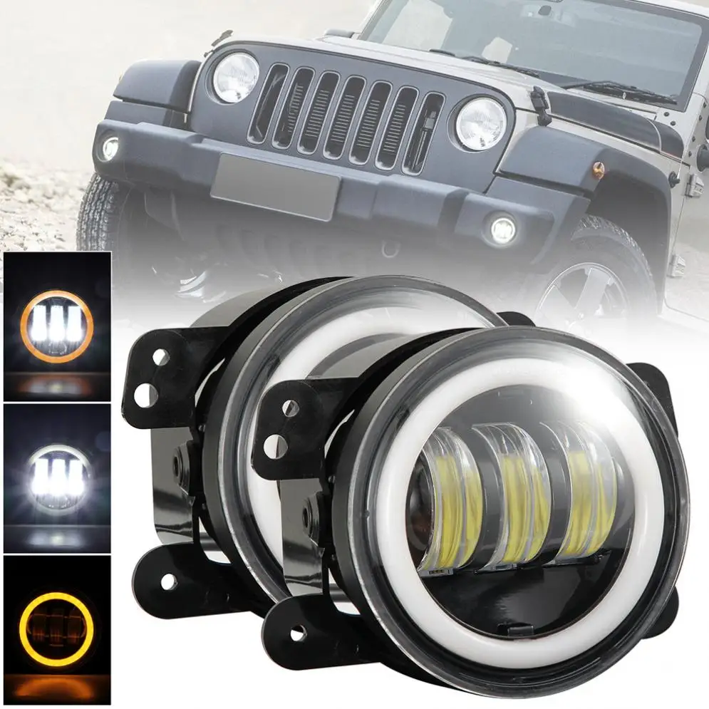 2 шт. 4 дюйма 30 Вт 6000 К супер яркие круглые внедорожные светодиодные