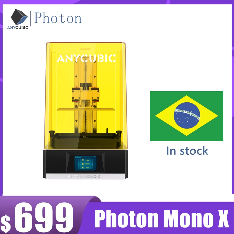 

ANYCUBIC Photon Mono X 3D-принтер 8,9 ''4K Монохромный ЖК-дисплей большой размер печати 192*120*245 мм Поддержка приложения пульт дистанционного управления ...