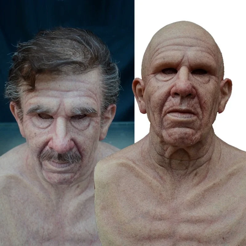 Забавные старые Косплэй маска на Хэллоуин вечеринку страшный Реалистичные Маски