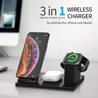 3 in 1 wireless charger for watch airpods and detachable magnetic wireless charging stand for and other phones black