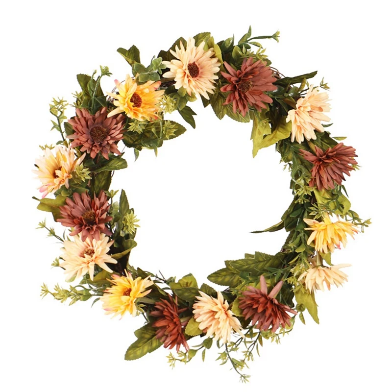 

Fall Daisy Wreath, Front Door Wreath, for Door Decors, Weddings, Parties, and Home Decorations