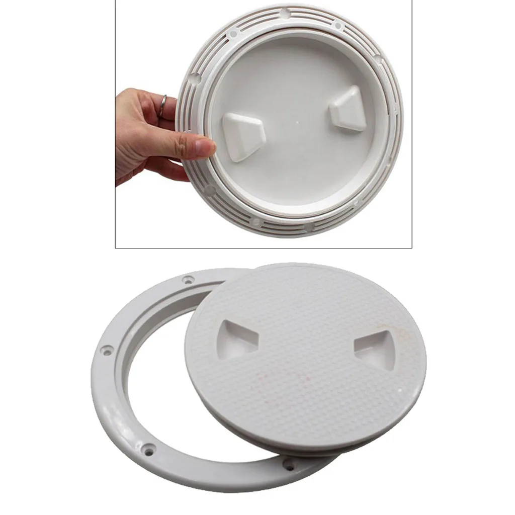 

4inch Oceans Marine Round Inspection Deck Plate Hatch with Detachable Smooth Center, Water Tight for Outdoor Installations