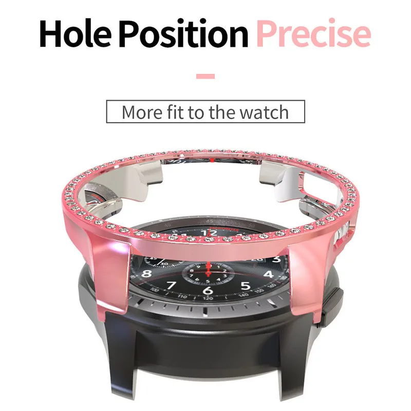 Женский защитный чехол из поликарбоната с бриллиантами для samsung Galaxy Watch 42 мм 46