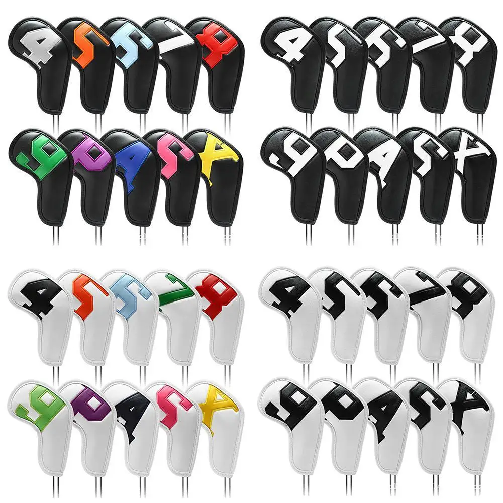 

1Set Golf Clubs Cover Portable Golf Iron Head Covers Headovers Wedges Covers Golf Club Protectors Accessories 2021 Hot Sale