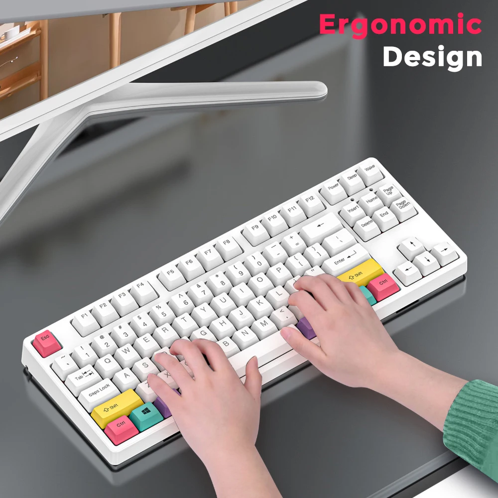 Gaming Mechanical Keyboard Game Anti-ghosting Russian English Blue Red Switch Backlit USB Wired Keyboards For PC Computer Laptop