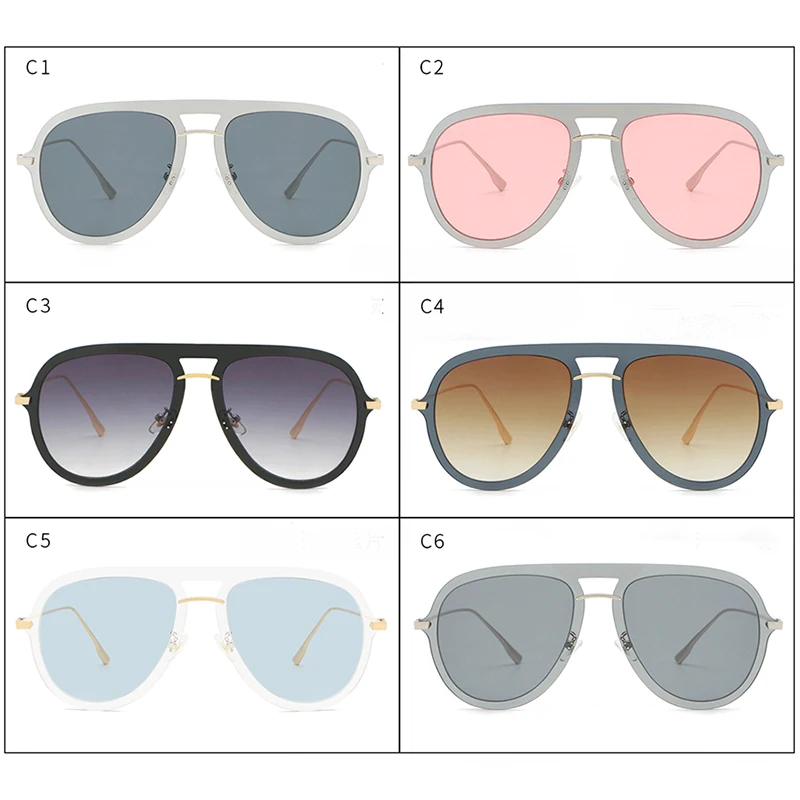 New Vintage Rimless Pilot Sunglasses Women Men Retro Fashion Sun Glasses Trendy Lady Luxury Brand Eyewear Men Silver Gray Shades