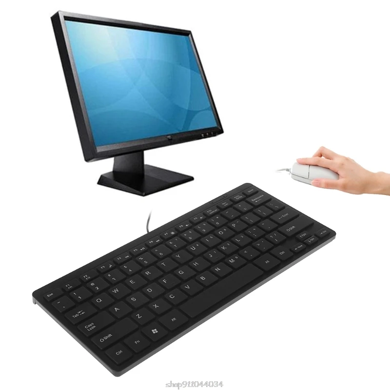 

Mini Ultra Thin Quiet 104 Keys Multimedia USB Wired Keyboard For Laptop Desktop D24 20 Dropship