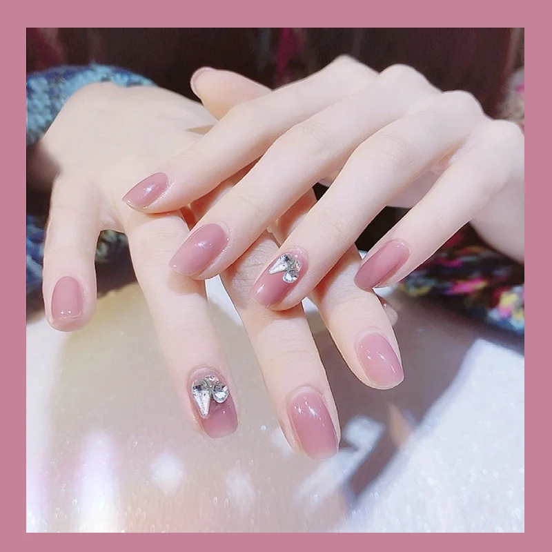 24 шт. накладные ногти со съемным покрытием и клеем|Накладные ногти| |