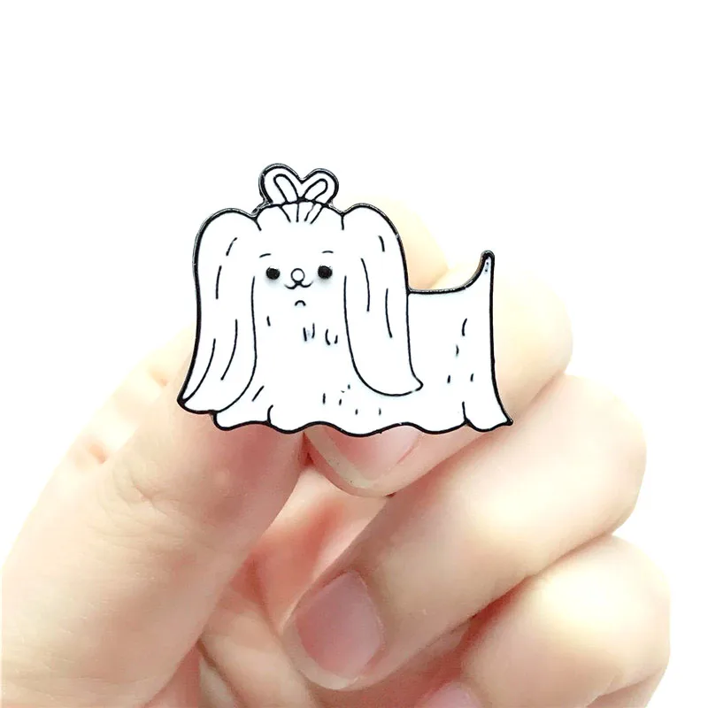 Значки с героями мультфильмов милые белые Броши для женщин булавки собак