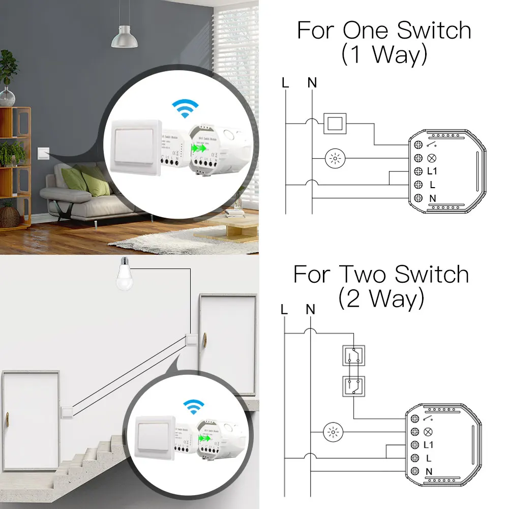 Wifi умный светильник-переключатель Diy выключатель модуль Smart Life/приложение Tuya