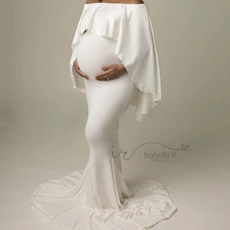 Длинная шаль платья для беременных фотосессии Макси платье необычное Elegence