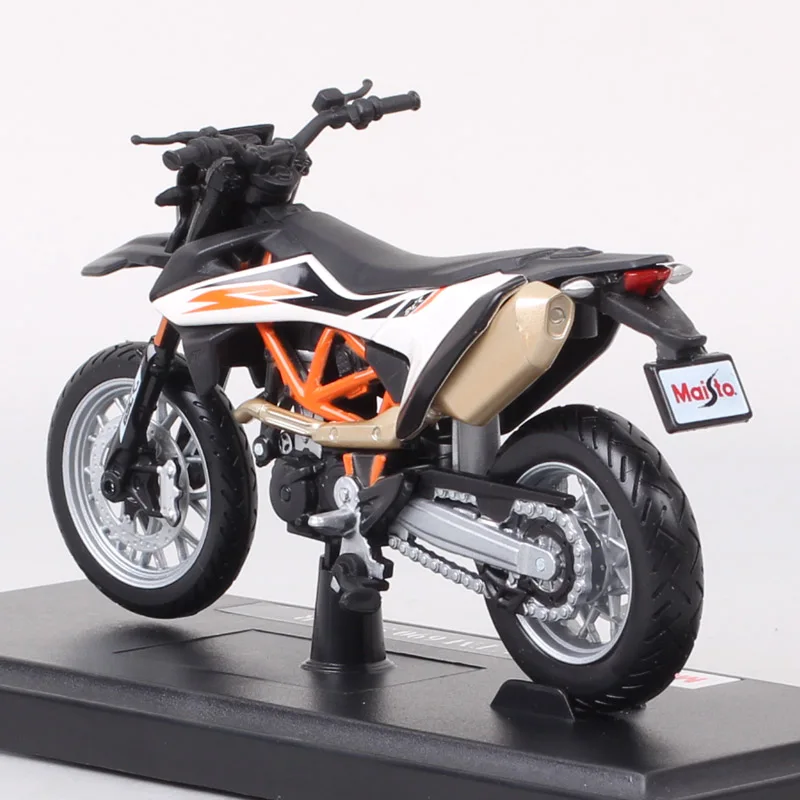 1:18 Scale Small Maisto Motard Supermoto 690 SMC R Motocross Rider Dirt Bike Diecasts & Toy Vehicles Racing Models Motorcycle images - 6