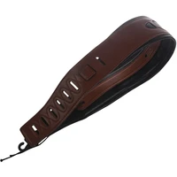 2021 leather real cowhide guitar strap for electric bass guitar bass adjustable padded brown color