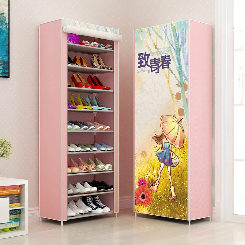 Многоуровневая стойка для обуви из нетканого материала органайзер хранения