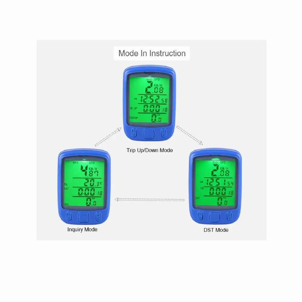 Водонепроницаемый велосипедный компьютер Спидометр беспроводной и проводной