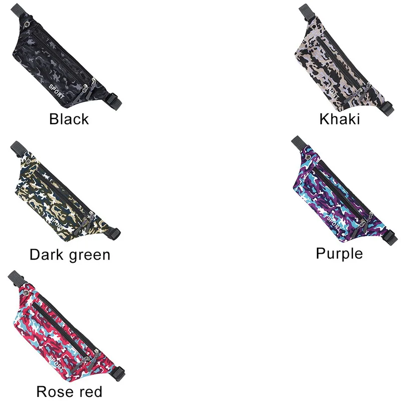 Унисекс поясная сумка для женщин и мужчин на открытом воздухе бега с карманами