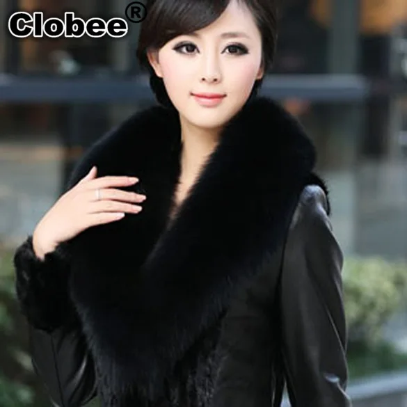 Большой воротник из искусственного меха 2019 зимнее кольцо женские роскошные