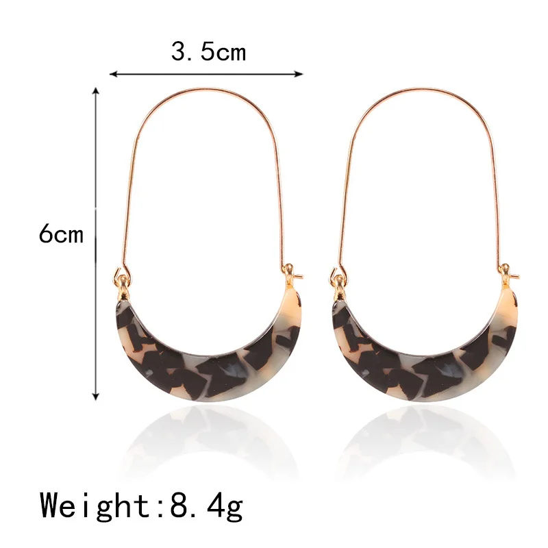 Серьги-гвоздики из ацетатного акрила с леопардовым принтом | Украшения и