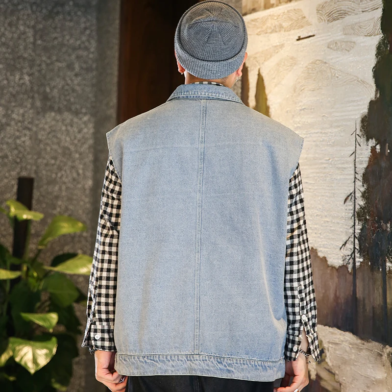 Джинсовый жилет летняя одежда тонкая хлопковая Свободная куртка в Корейском