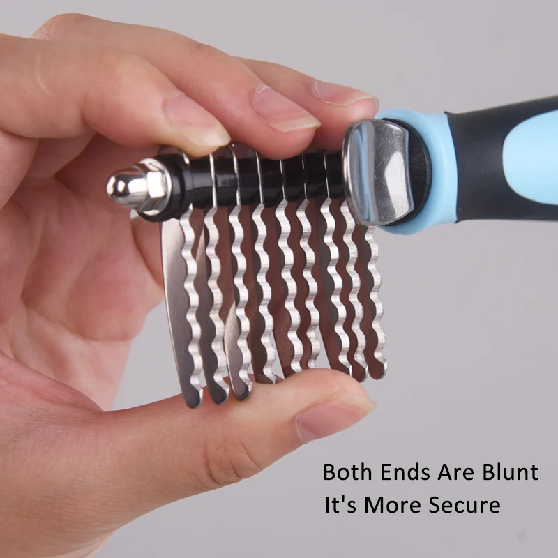 QQQPET Brush Shedding Trimmer For Dog Cat Pet Safe Edges Tangles and Matted Hair Cutter Rake Remover Comb Grooming Tool | Дом и сад