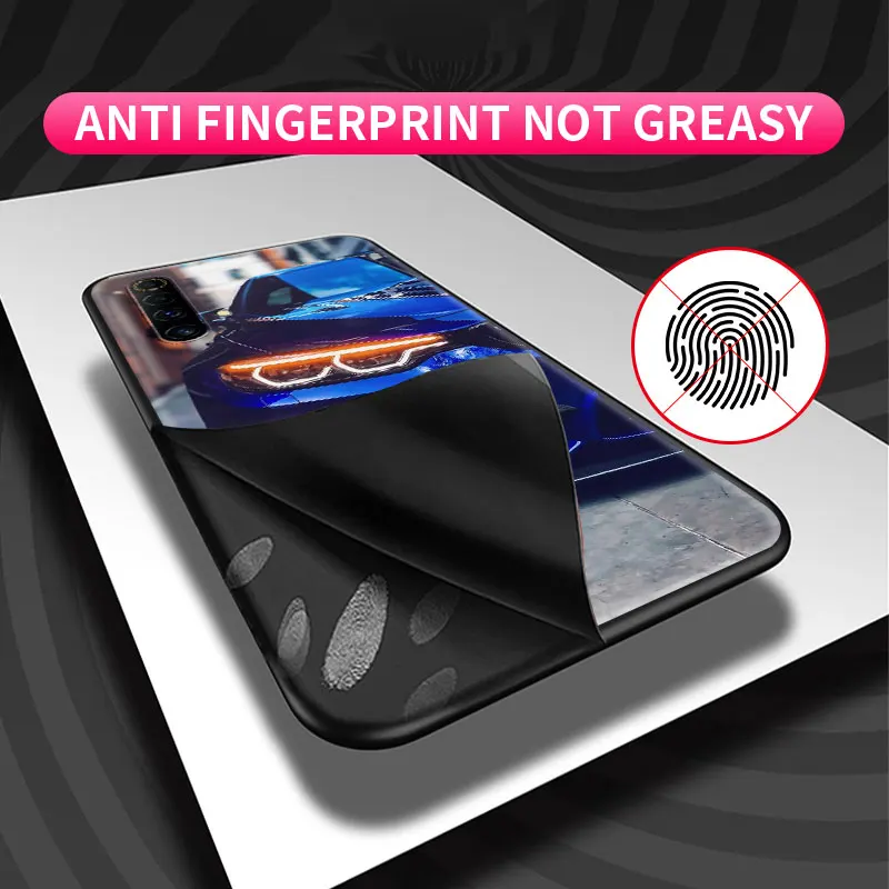 

Black Case For Realme C3 C20 C21 6 5 XT 7 X50 Pro C11 C15 7i Shockprooft Soft Tpu Coque Phone Cover Car Men