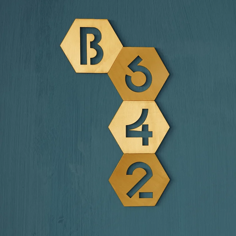 Шестигранная/самодельная большая цифра для дома и буква флейта наружный адрес