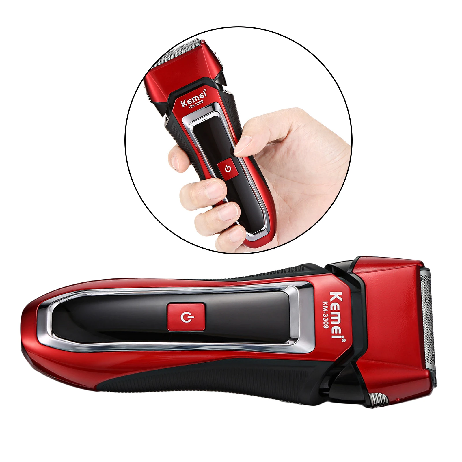 

Men 3D Waterproof Beard Shaver USB Electric Rotary Groomer Birthday Gift