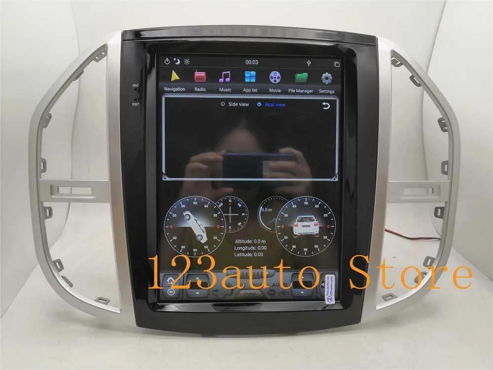 12,1 дюймов вертикальный Tesla стиль Android 8,1 автомобильный DVD gps плеер Авто Навигация радио для Benz mercedes VITO Metris