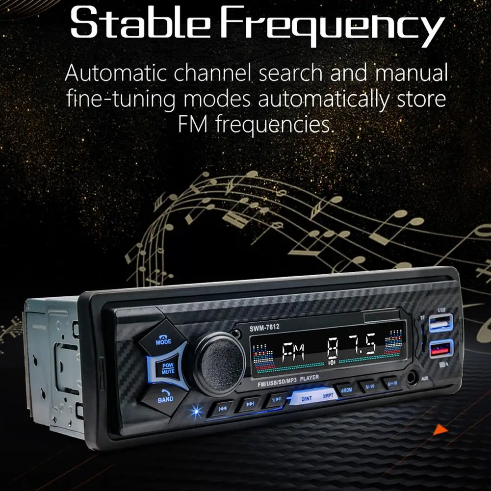 Автомобильный стерео MP3-плеер 1DIN 12 В Bluetooth FM-радио универсальный автомобильный