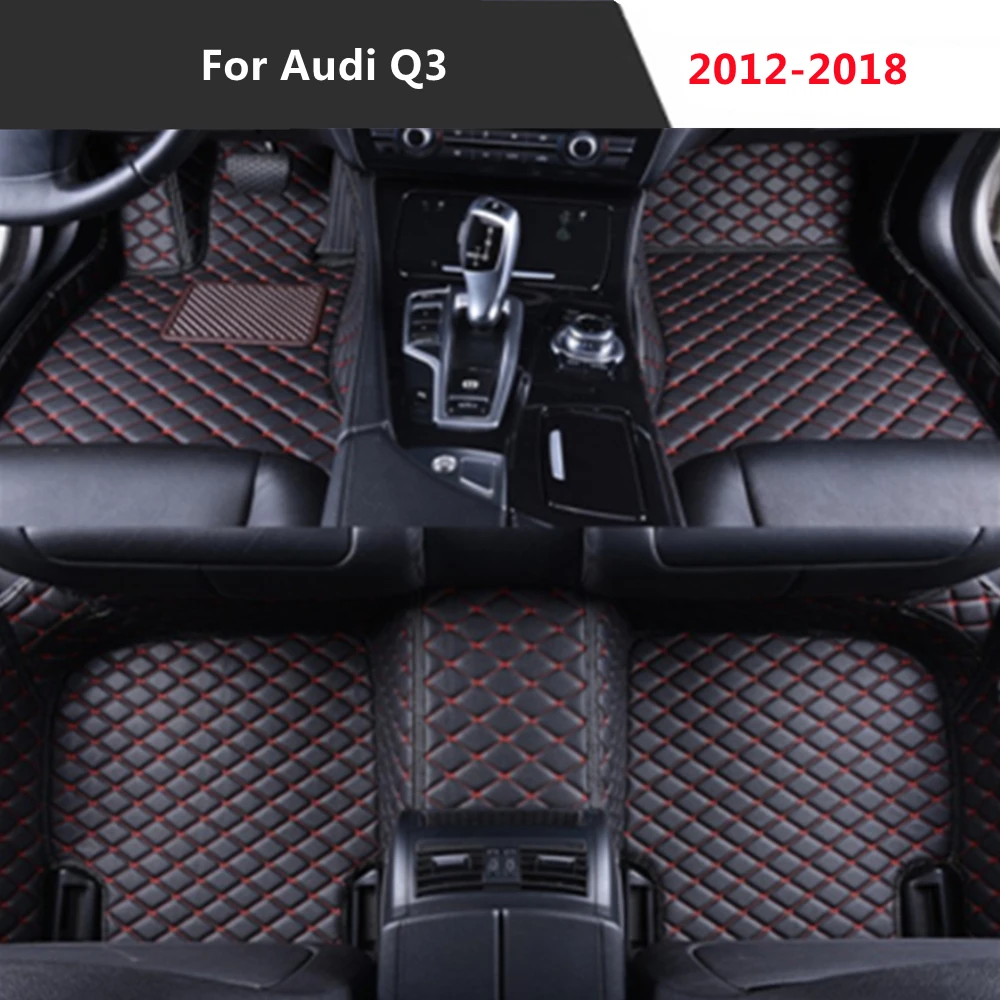

For Audi Q3 (2012-2018) 2013-14-15-16-2017 YEAR Leather Custom Auto Car Floor Foot mat Car Styling Custom Fit