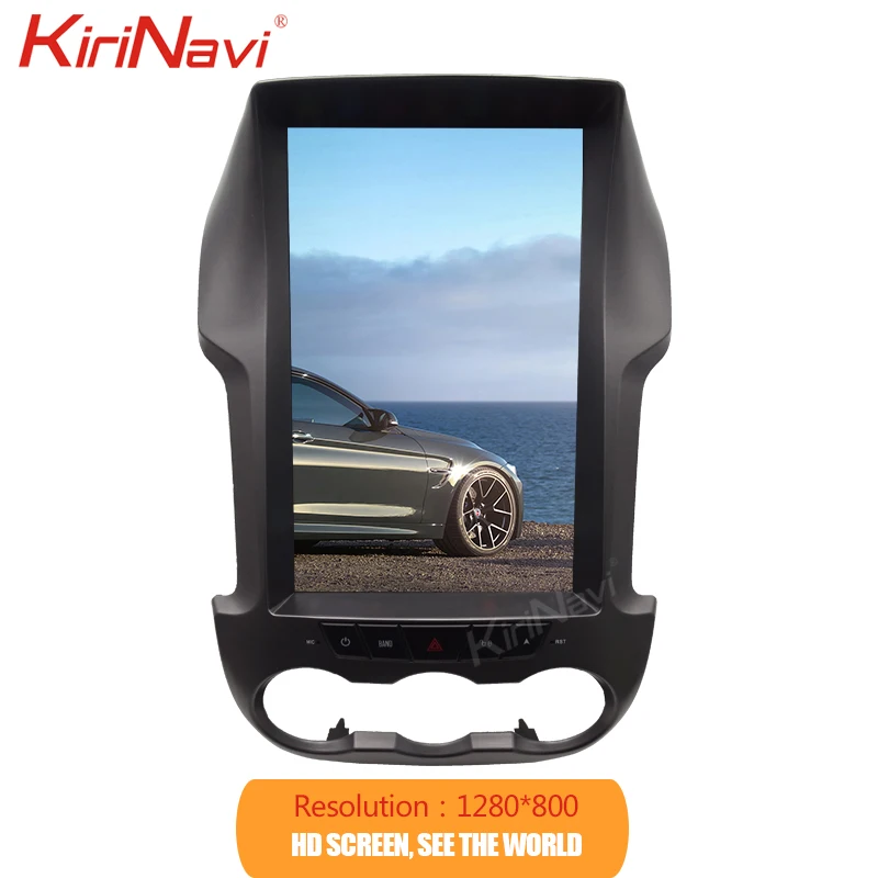 KiriNavi Telsa стиль вертикальный экран 12,1 ''2 Din Android 8,1 Автомагнитола для Ford Ranger автомобильный мультимедийный dvd-плеер 2012- wifi