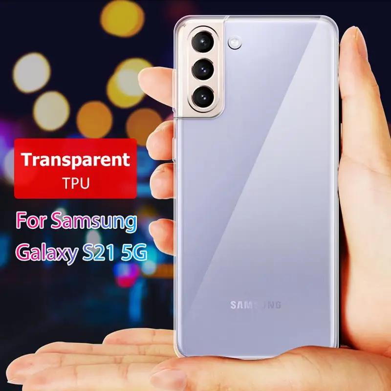 

Silicone Soft Phone Cover Case On The For Samsung Galaxy S21 Ultra S 21 Plus Ultr S21ultra S21plus Transparent Shockproof Coque