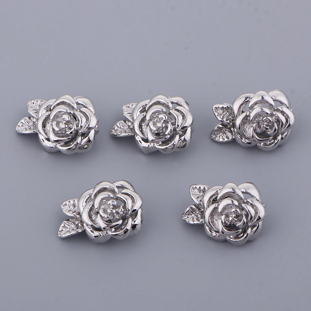 5 шт./упаковка украшения в виде цветов круглой цепочки магнитной застежки для