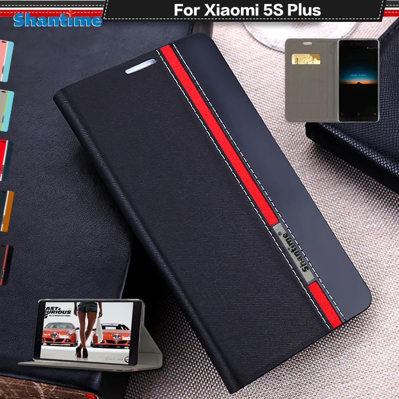 Book Case For Xiaomi 5S Plus Luxury PU Leather Wallet Flip Cover Mi Silicon Soft Back | Мобильные телефоны и аксессуары