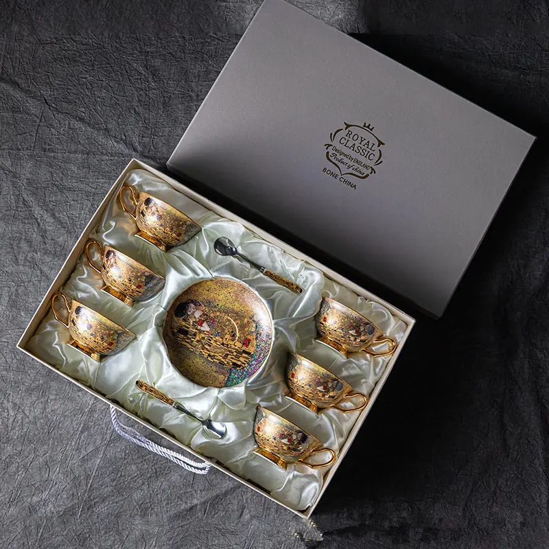 Европейская кофейная чашка из костяного фарфора набор посуды керамическая Ретро