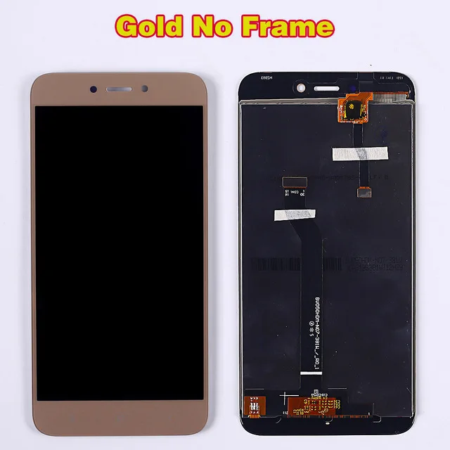 Gold Without Frame Сменный ЖК-дисплей Fansu для Xiaomi Redmi 5A, сенсорный экран, 5,0 дюймов, дигитайзер, сборка 1280*720, рамка с инструментами, стеклянная пленка - Цвет: Gold Without Frame