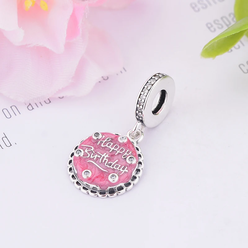 Бусина-Шарм торт на день рождения из серебра 925 пробы | Украшения и аксессуары