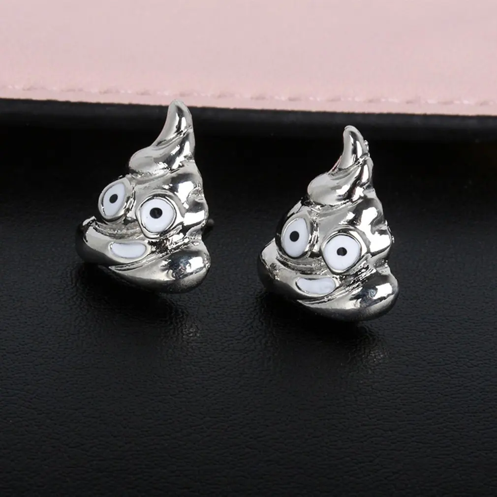 Креативные серьги со смайликом какашки дамские подарочные украшения для