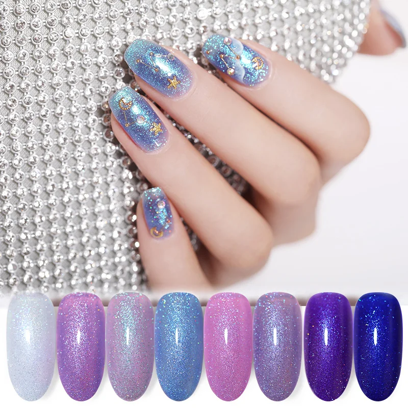 Born pretty, голографическая Блестящий Гель-лак для ногтей Soak Off UV Гель-лак для ногтей Гель-лак 6 мл маникюр