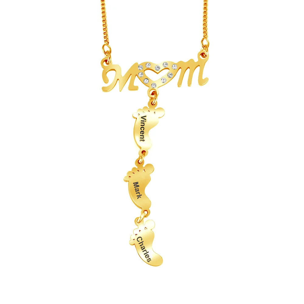 

Ожерелье MNE20003 с подвеской, индивидуальное ожерелье с именем мамы, ребенка, подарок для матери, ювелирное изделие «сделай сам»