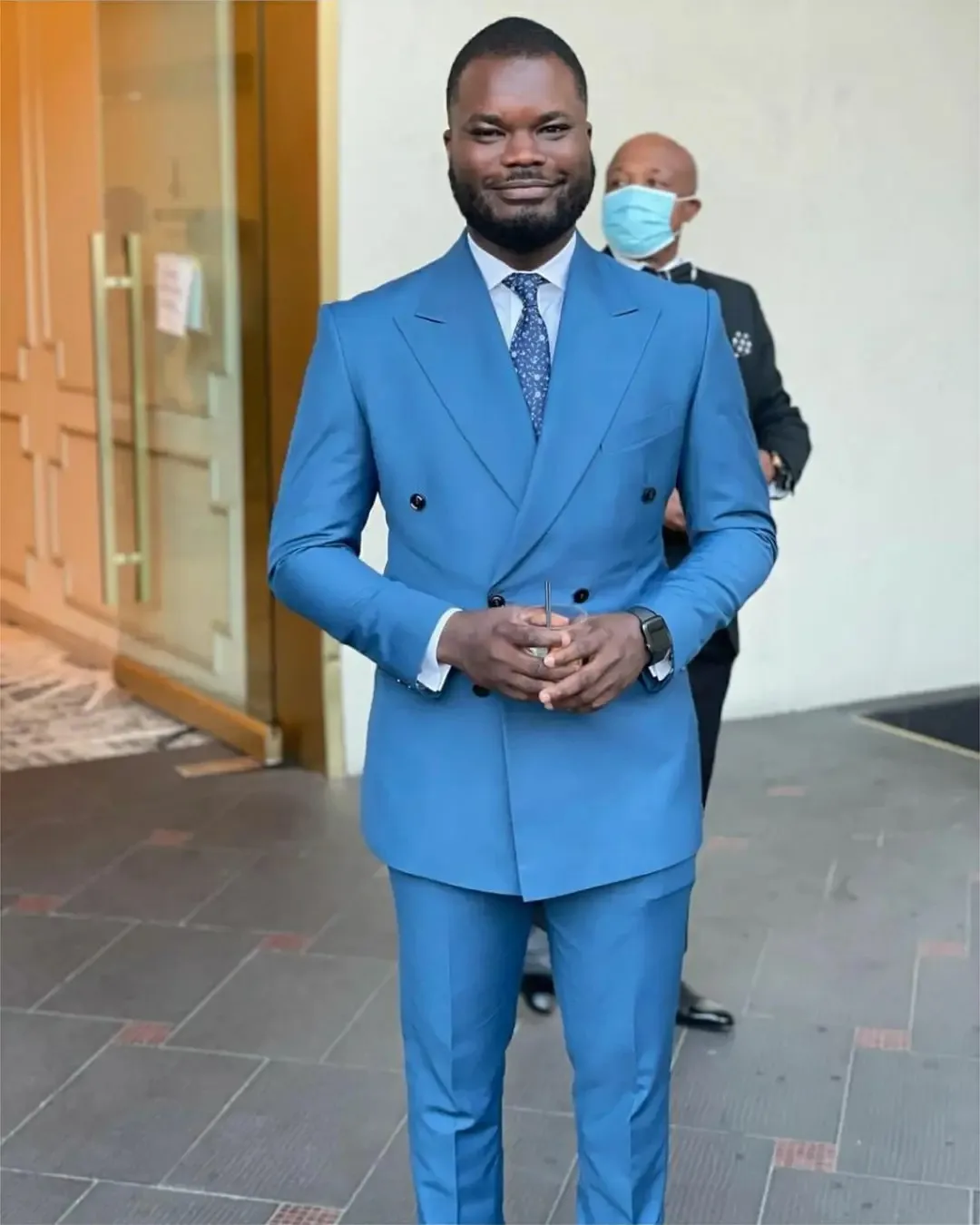 

Tailor-Made Suits Fashion Wedding Suit For Men Bule Slim Fit 2 Piece Custom Made Formal Best Man Party Tuxedo Set