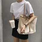 Женская сумка 2022, вместительная Холщовая Сумка для покупок, простая Модная студенческая сумка на плечо, повседневная Корейская Мягкая Сумка-тоут для женщин