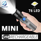 Фонарик светодиодный Аккумуляторный с зарядкой от USB и встроенным литиевым аккумулятором на 1200 мА  ч