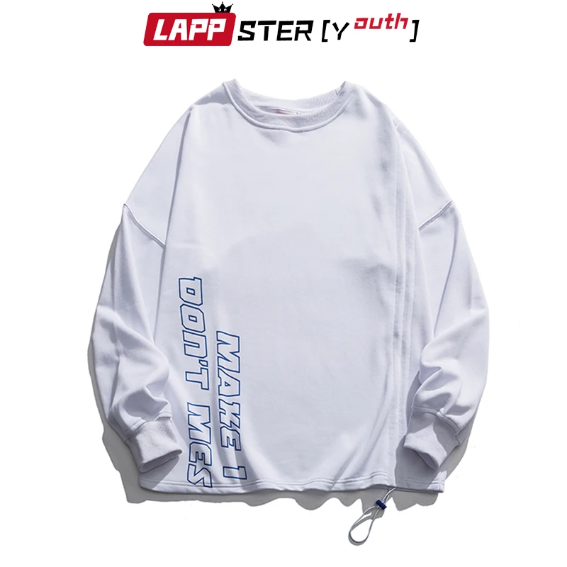 

LAPPSTER-Youth Harajuku 3 Colors Hoodie Men 2023 Pullover Mens Black Korean Fashiosn Sweatshirts Oversized Streetwear Hoodies