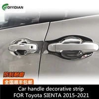 car door handle decoration strip for toyota sienta 2015 2021170 series body door protection and anti dirty accessories