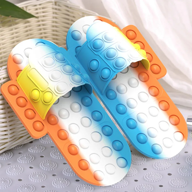 Zapatillas de playa para el hogar, zapatos Popper antiestr&eacute;s, Burbuja, Simpl, atenuador, Pushs, juguete sensorial de descompresi&oacute;n-0