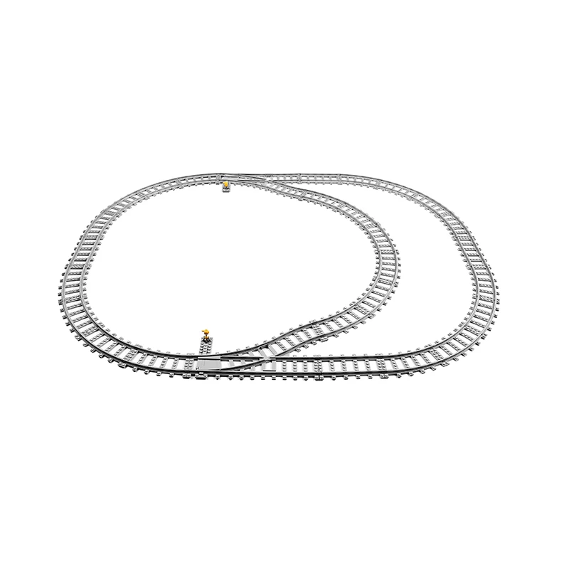 Железнодорожные Рельсы блок модель строительные наборы совместимы с городскими