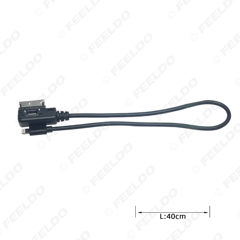 

FEELDO 5pcs AMI/MDI Interface To Lightning Jack Power Charger Only Adapter Cable For Audi/Volkswagen Car(Model Year:2009~2014)