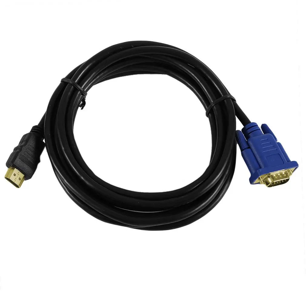 1 8/3 метра HDMI к VGA Кабель 15Pin адаптер мужчин и видео 1024x768 p высокой четкости супер